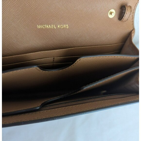 Michael Kors Jet Set Travel Large Phone Crossbody Brown BAG ONLY- NO STRAP - Picture 9 of 12